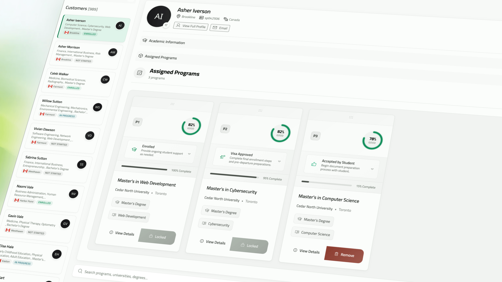 Phoenix assigned programs workflow