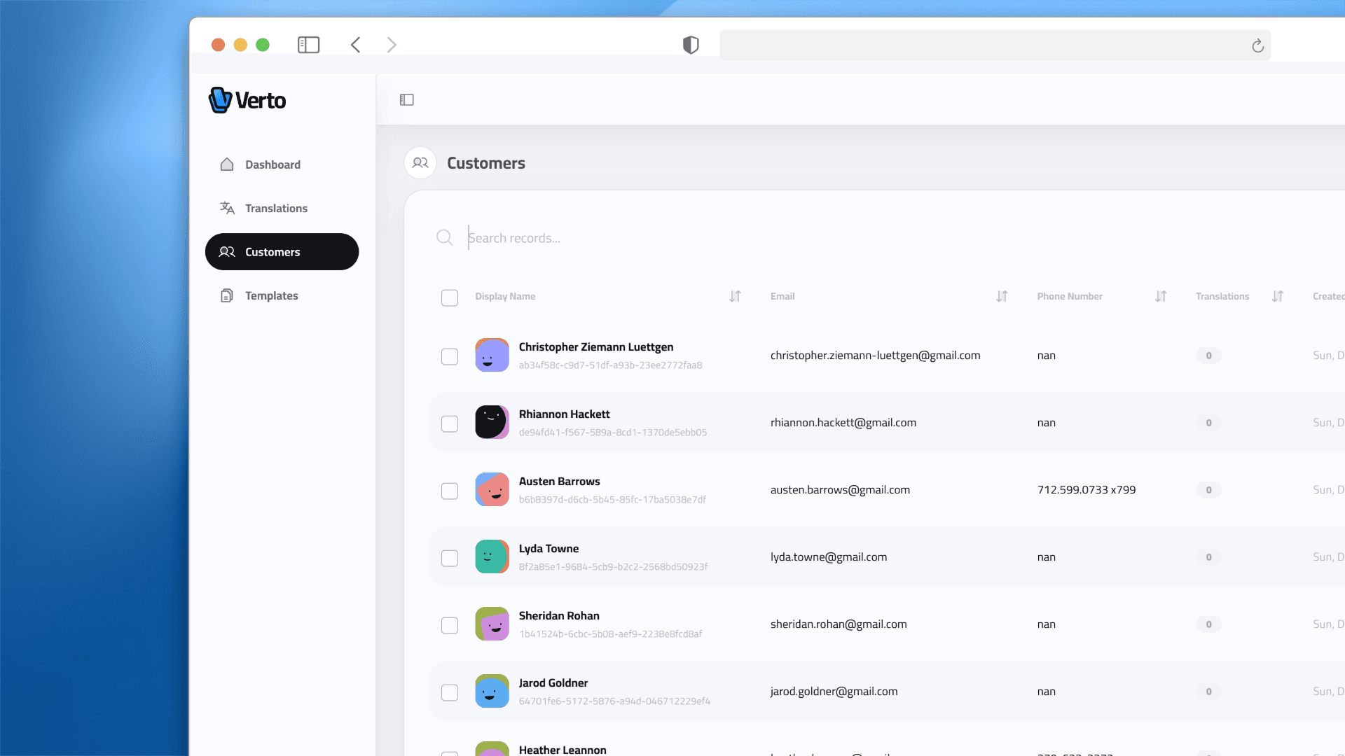 Tenant Manager: User administration and organization roles.