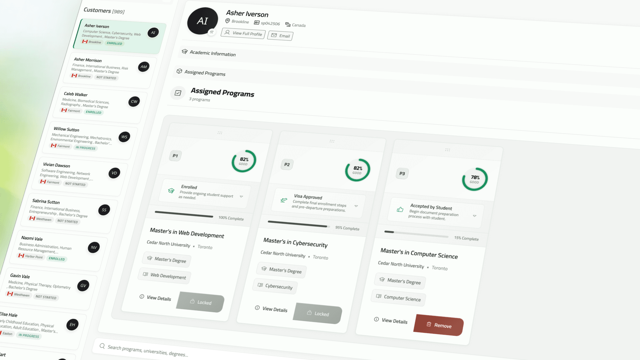 Phoenix assigned programs workflow
